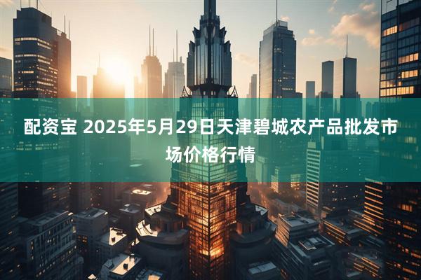 配资宝 2025年5月29日天津碧城农产品批发市场价格行情