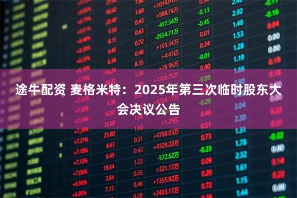 途牛配资 麦格米特：2025年第三次临时股东大会决议公告